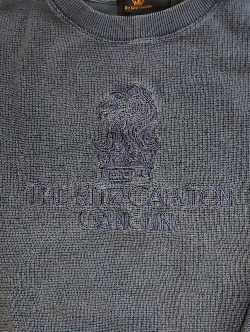Vintage Ritz-Carlton Cancun Crewneck Sweater - Slate Blue